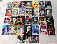 Full layout of 30 baseball cards