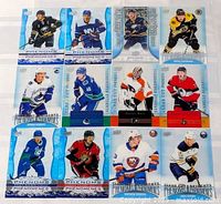 All 12 Upper Deck Clear Cut Phenoms cards laid out in four columns, three rows
