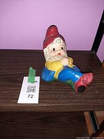 Front angled view of ceramic gnome