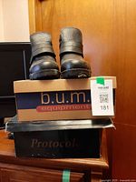 Boots on B.U.M. Equipment box stacked over Protocol box
