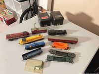 Group shot of all rolling stock, power units and accessory