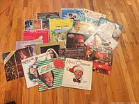 Group shot of entire assortment laid on hardwood floor