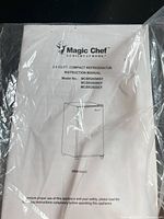 Instruction manual showing brand and model numbers