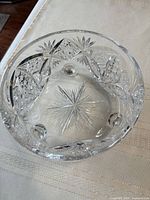 Top view showing starburst base and cut pattern