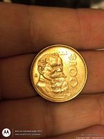 Obverse showing Carranza portrait, value 100, date 1981