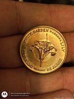 Obverse with White Garden Madonna Lily and bilingual text