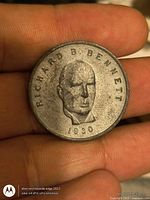 Obverse of medallion with bust, name and 1930 date