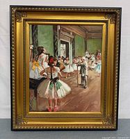 Front view of framed reproduction painting