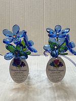 Front view of both Blossom Bouquet figurines