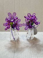 Front view of both Blossom Bouquet figurines