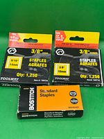 Front view showing all three staple boxes and sizes