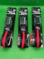 Three packaged Glow Pets LED collars front view