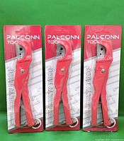 Front view of three packaged Palconn PVC pipe cutters