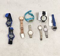 All nine watches laid out