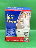 Front of boxed Dryer Vent Heat Keeper