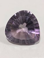 Front view of faceted amethyst