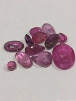 Group of loose rubies of varying cuts and sizes