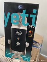 Retail box of Blue Yeti Pro microphone