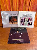 Front view of all three Beethoven LP sleeves