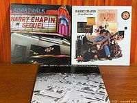 Front view of all three Harry Chapin album covers