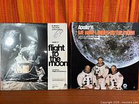 Both album fronts: Flight to the Moon & We Have Landed on the Moon
