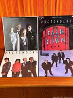 All four Pretenders vinyl records front covers displayed