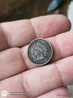 Obverse of 1907 Indian Head Cent showing date and headdress