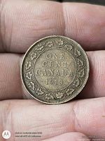 Reverse of 1913 Canadian one cent coin