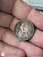 Reverse of 1934 half penny showing Britannia and date