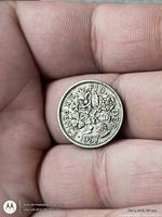 Reverse of 1957 sixpence coin