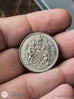 Reverse side showing Canadian Coat of Arms and 1972 date