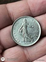 Obverse showing Sower figure and REPUBLIQUE FRANÇAISE legend