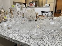 Group shot of all crystal and glass pieces