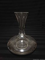 Full view of decanter standing upright