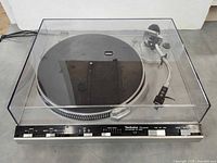 Top view of Technics SL-5300 turntable with dust cover closed