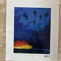 Full view of signed print with white border