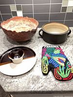 All four items grouped on countertop