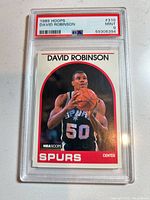 Front of PSA-graded David Robinson rookie card