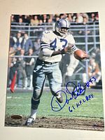 Full view of signed 8x10 photo showing player and signature