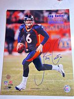 Full view of signed Jay Cutler 11x14 photograph