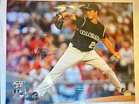 Full view of signed Jeff Francis 16x20 photograph