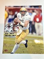 Full view of signed 8x10 Joel Klatt photo
