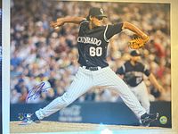 Full view of signed 16x20 Manny Corpas action photograph