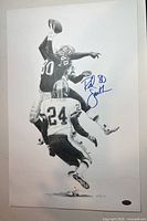 Full view of signed lithograph with hologram sticker visible