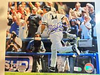 Full 8x10 signed photo showing player, signature and holograms