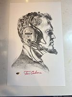 Full view of signed Tom Osborne lithograph