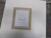 Front view of framed print with verse