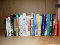 Shelf of approximately 22 personal finance books, spines visible