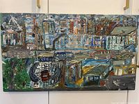 Front view of entire painting on canvas