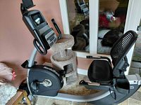 Side profile of NordicTrack VR25 recumbent bike showing full frame and branding